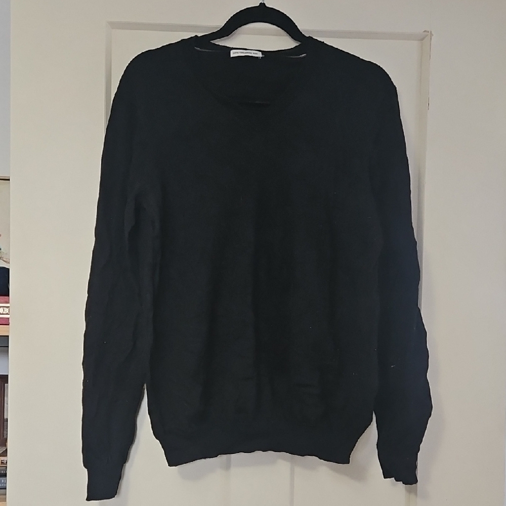 Men's Black V-Neck Sweater
